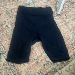 lululemon biker shorts color navy blue
